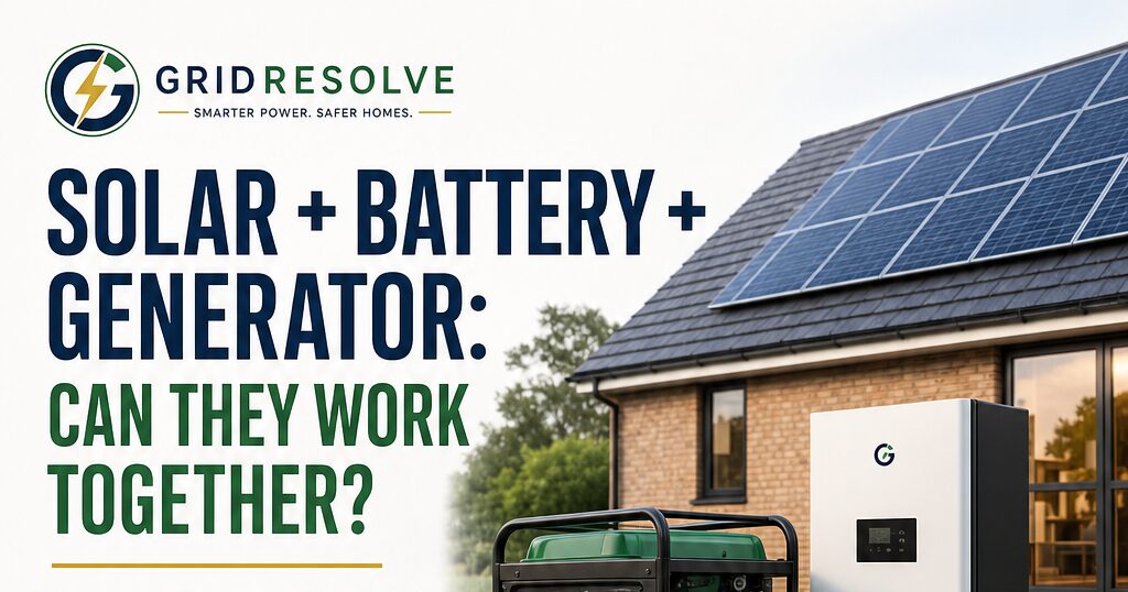 Can You Combine Solar Panels, a Home Battery and a Generator for Backup Power?