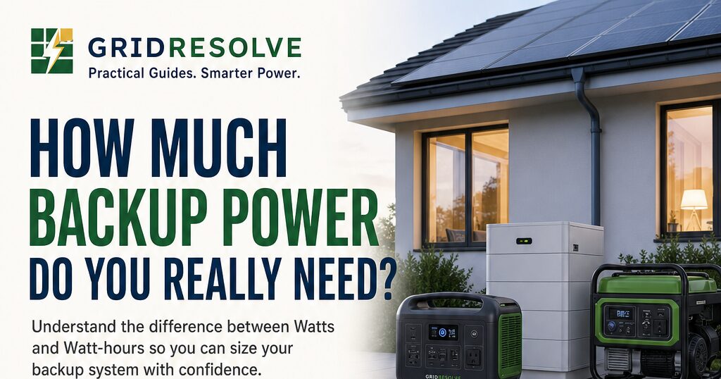 Watts vs Watt-Hours: How to Calculate the Backup Power You Really Need